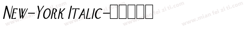 New-York Italic字体转换